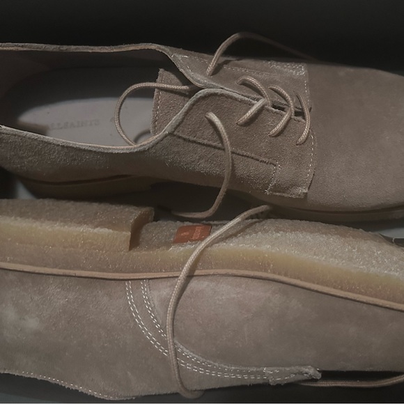 All Saints Men's Tan Suede Oxford Shoes - Picture 7 of 7